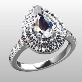 Custom Made Side Stone Engagement Ring SB3439 image 2