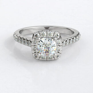 Custom Made Side Stone Engagement Ring SB3599 image 1