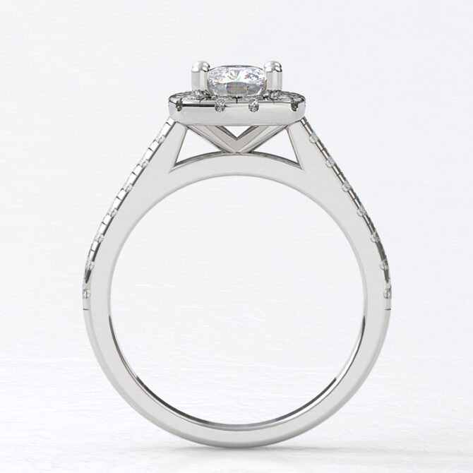Custom Made Side Stone Engagement Ring SB3599 image 2