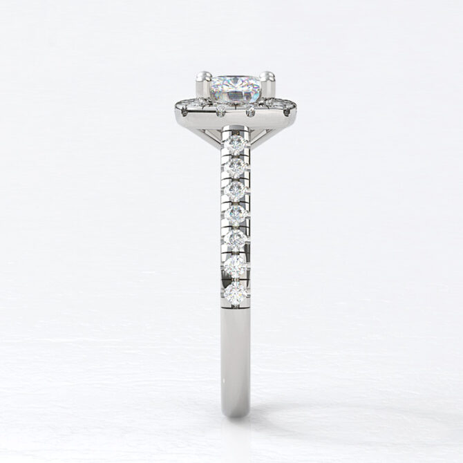 Custom Made Side Stone Engagement Ring SB3599 image 3