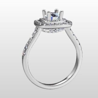 Custom Made Side Stone Engagement Ring SB3752 image 2