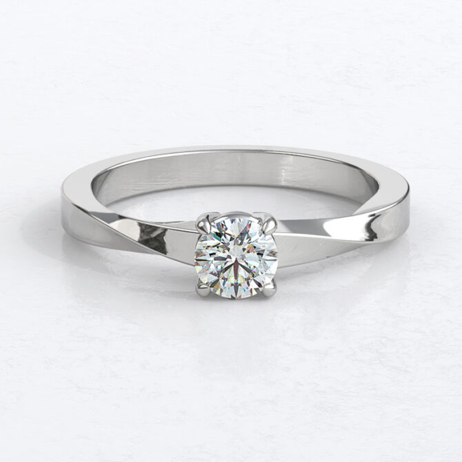 Custom Made Side Stone Twisted Band Engagement Ring SB3412 no stones image 1