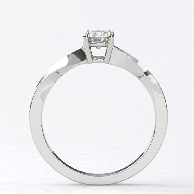 Custom Made Side Stone Twisted Band Engagement Ring SB3412 no stones image 2