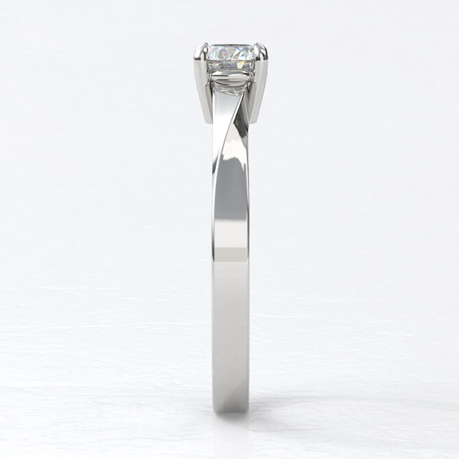 Custom Made Side Stone Twisted Band Engagement Ring SB3412 no stones image 3
