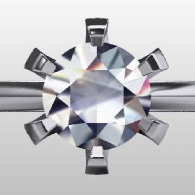 Custom Made Six Claw Round Cut Solitaire Engagement Ring SB3380 image 1