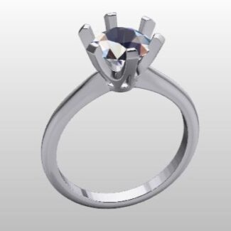 Custom Made Six Claw Round Cut Solitaire Engagement Ring SB3380 image 2