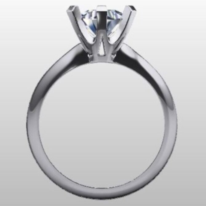 Custom Made Six Claw Round Cut Solitaire Engagement Ring SB3380 image 3