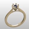Custom Made Six-Claw Round Cut Solitaire Engagement Ring SB3433 image 2