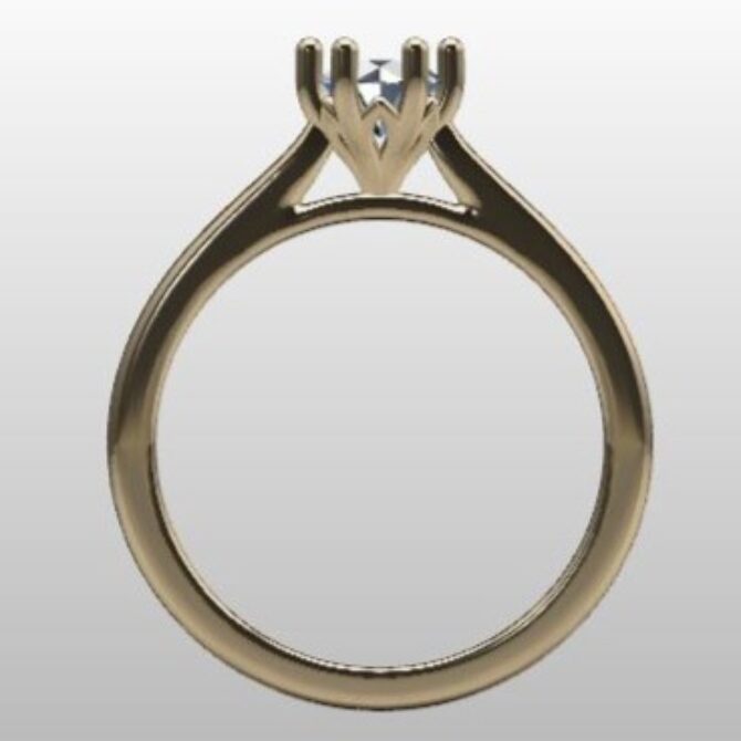 Custom Made Six-Claw Round Cut Solitaire Engagement Ring SB3433 image 3