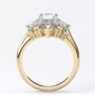 Custom Made Three Stone Engagement Ring and Diamond Set Wedding Ring SB3494 image 2