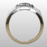 Custom Made Unusual Engagement Ring and Curved Diamond Set Wedding Ring SB3382 image 3