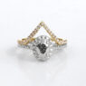 Custom Made V-Shape Diamond Set Wedding Ring SB3895 v3 image 4