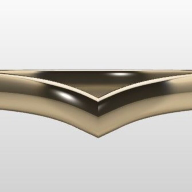 Custom Made V-Shape Wedding Ring SB3582 image 1