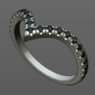 Custom Made V-Shaped Diamond Set Wedding Ring SB3404 image 2
