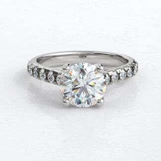 Custom made 4 claw round diamond solitaire engagement ring sb4502 image 03
