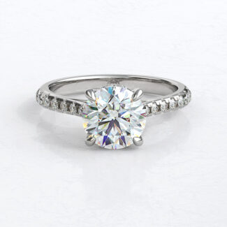 Custom made 4 claw round diamond solitaire engagement ring sb4502 v4 image 03