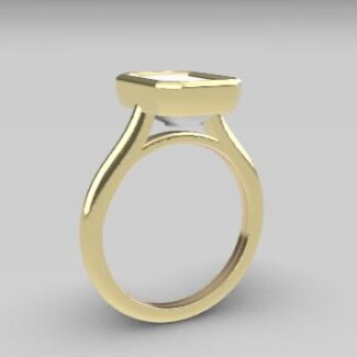 Custom made bezel set emerald solitaire engagement ring sb4545 quick image 02