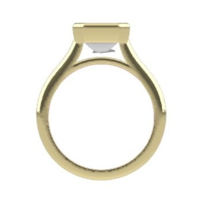 Custom made bezel set emerald solitaire engagement ring sb4545 quick image 03