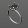 Custom made emerald cut diamond solitaire engagement ring SB4508 quick image 02