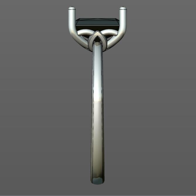 Custom made emerald cut diamond solitaire engagement ring SB4508 quick image 04