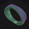 Custom made gemstone set cross wedding ring sb4530 render 02
