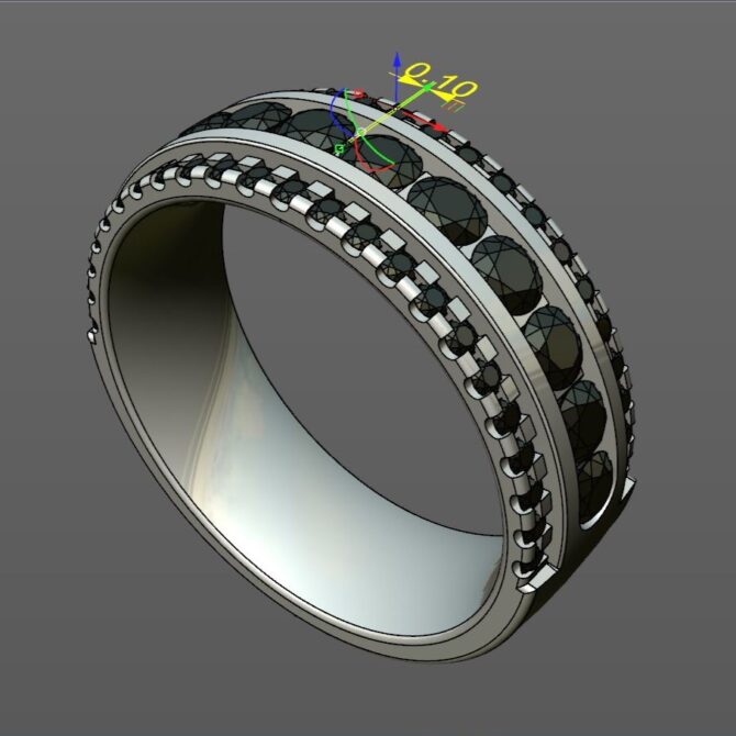 Custom made ladies diamond set wedding ring SB4517 quick image 02