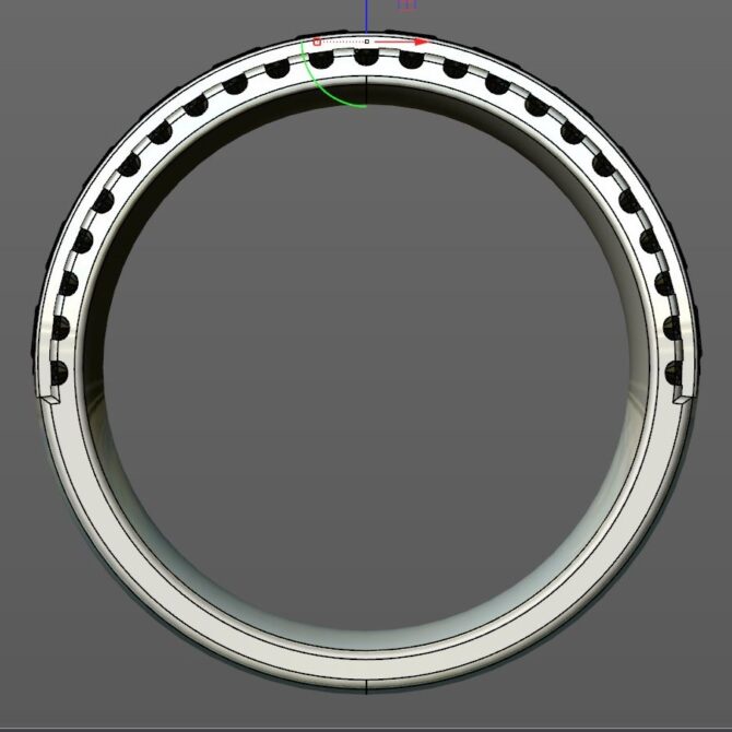 Custom made ladies diamond set wedding ring SB4517 quick image 03