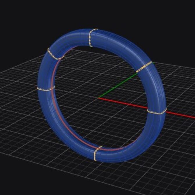 Custom made ladies plain curved wedding ring sb4512 quick render 02