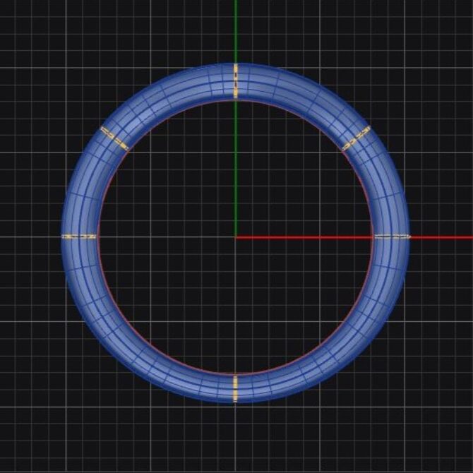 Custom made ladies plain curved wedding ring sb4512 quick render 03