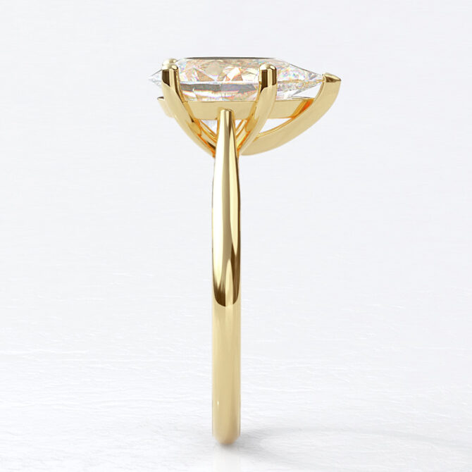 Custom made pear cut diamond solitaire engagement ring sb4515 image 02