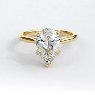 Custom made pear cut diamond solitaire engagement ring sb4515 image 03