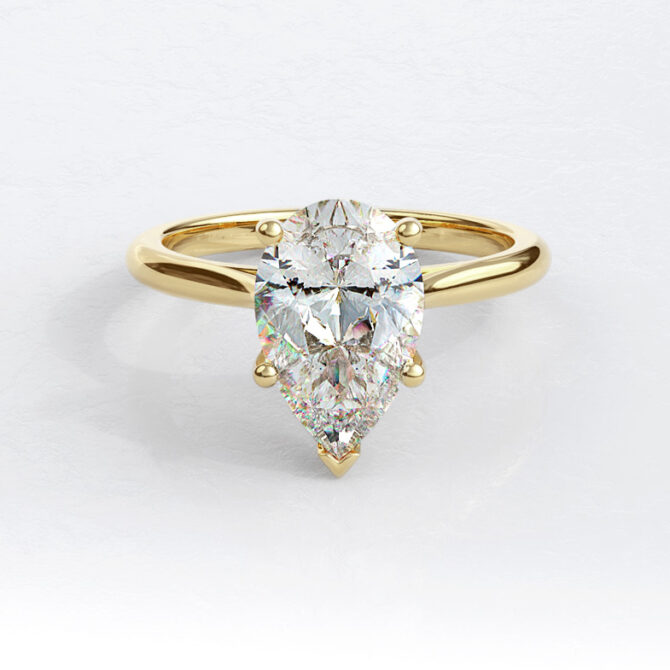 Custom made pear cut diamond solitaire engagement ring sb4515 image 03
