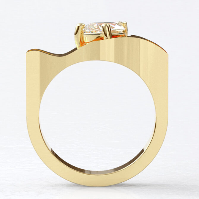 Custom made pear cut diamond solitaire engagement ring sb4623 v3 image 02