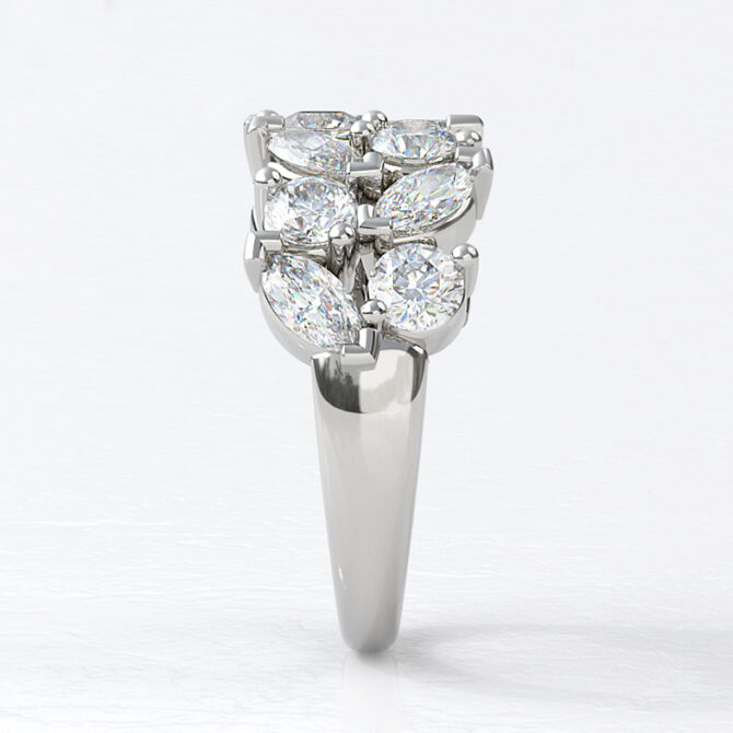 Custom made round and marquise multi stone eternity ring sb4494 v2 image 02