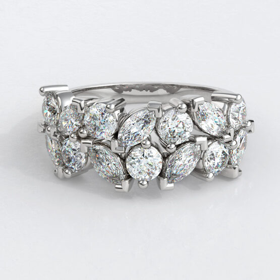 Custom made round and marquise multi stone eternity ring sb4494