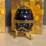 Sapphire Nights Blue Vesta Egg Ring Box Closed