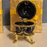 Sapphire Nights Blue Vesta Egg Ring Box