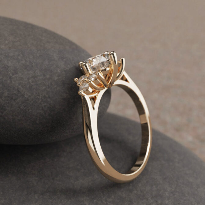 Bespoke Design Round Multistone Engagement Ring SB2287 (3)