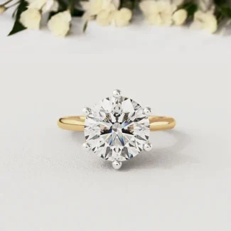Bespoke Designed 6 Claw Round Cut Solitaire Engagement Ring SB4194 (1)