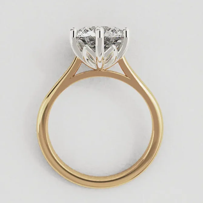 Bespoke Designed 6 Claw Round Cut Solitaire Engagement Ring SB4194 (2)