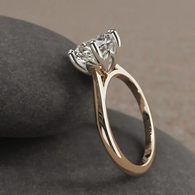 Bespoke Designed 6 Claw Round Cut Solitaire Engagement Ring SB4194 (3)