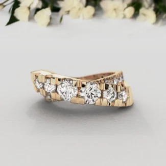 Bespoke Designed Cross Over Diamond Set Eternity Ring SB4455 (1)