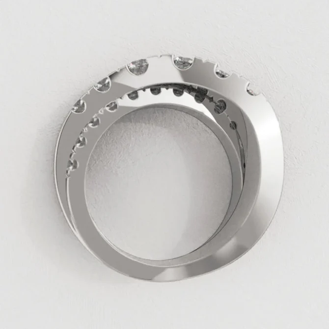 Bespoke Designed Cross Over Diamond Set Eternity Ring SB4455 (5)