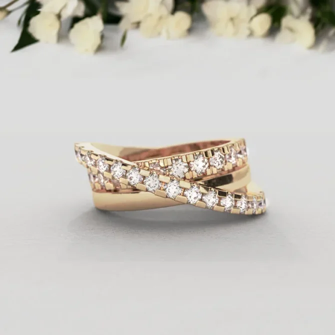 Bespoke Designed Cross Over Diamond Set Eternity Ring SB4456 (1)