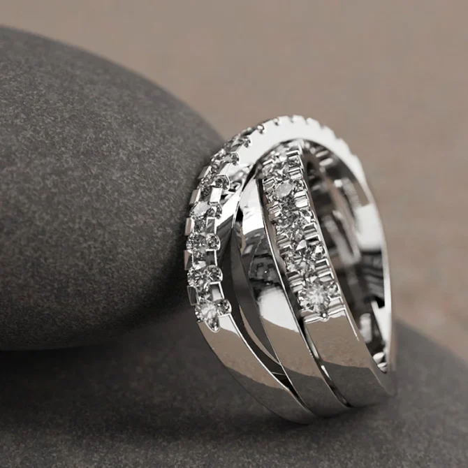 Bespoke Designed Cross Over Diamond Set Eternity Ring SB4456 (4)