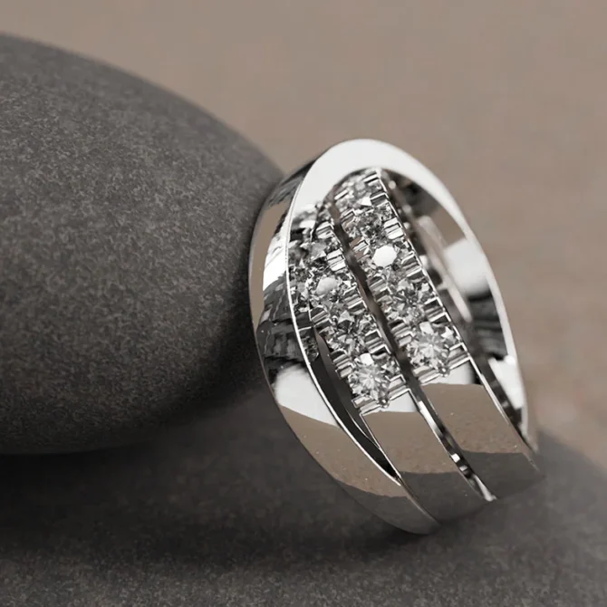 Bespoke Designed Cross Over Diamond Set Eternity Ring SB4457 (3)