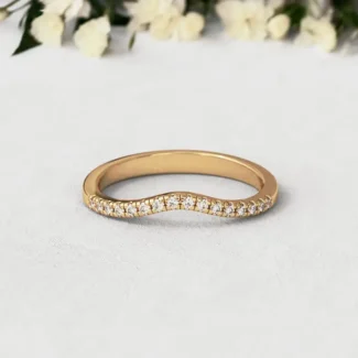 Bespoke Designed Curved Diamond Set Wedding Ring SB2317 (1)