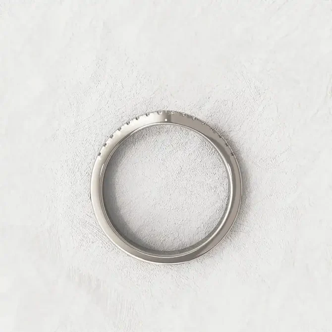 Bespoke Designed Curved Diamond Set Wedding Ring SB2317 5