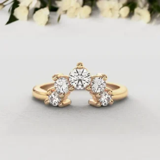 Bespoke Designed Curved Diamond Set Wedding Ring SB2772 (1)