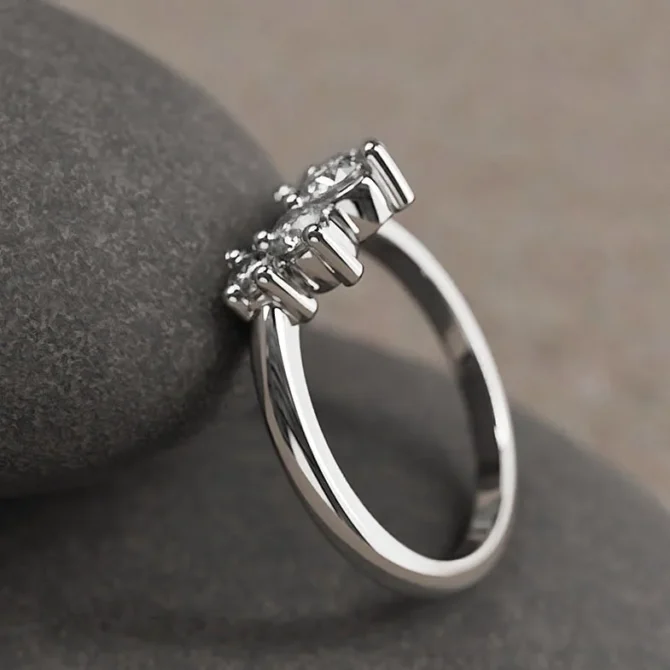 Bespoke Designed Curved Diamond Set Wedding Ring SB2772 (4)